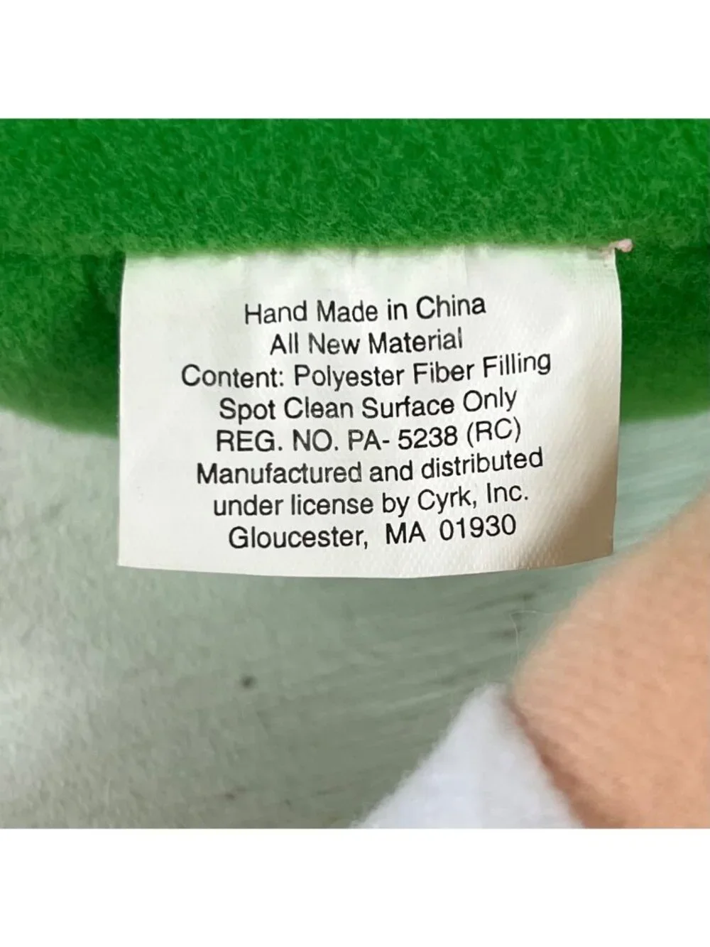 M&Ms Character Plush Toy Green Hand Stitched Stuffed